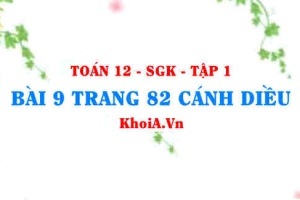 Bài 9 trang 82 Toán 12 tập 1 Cánh Diều